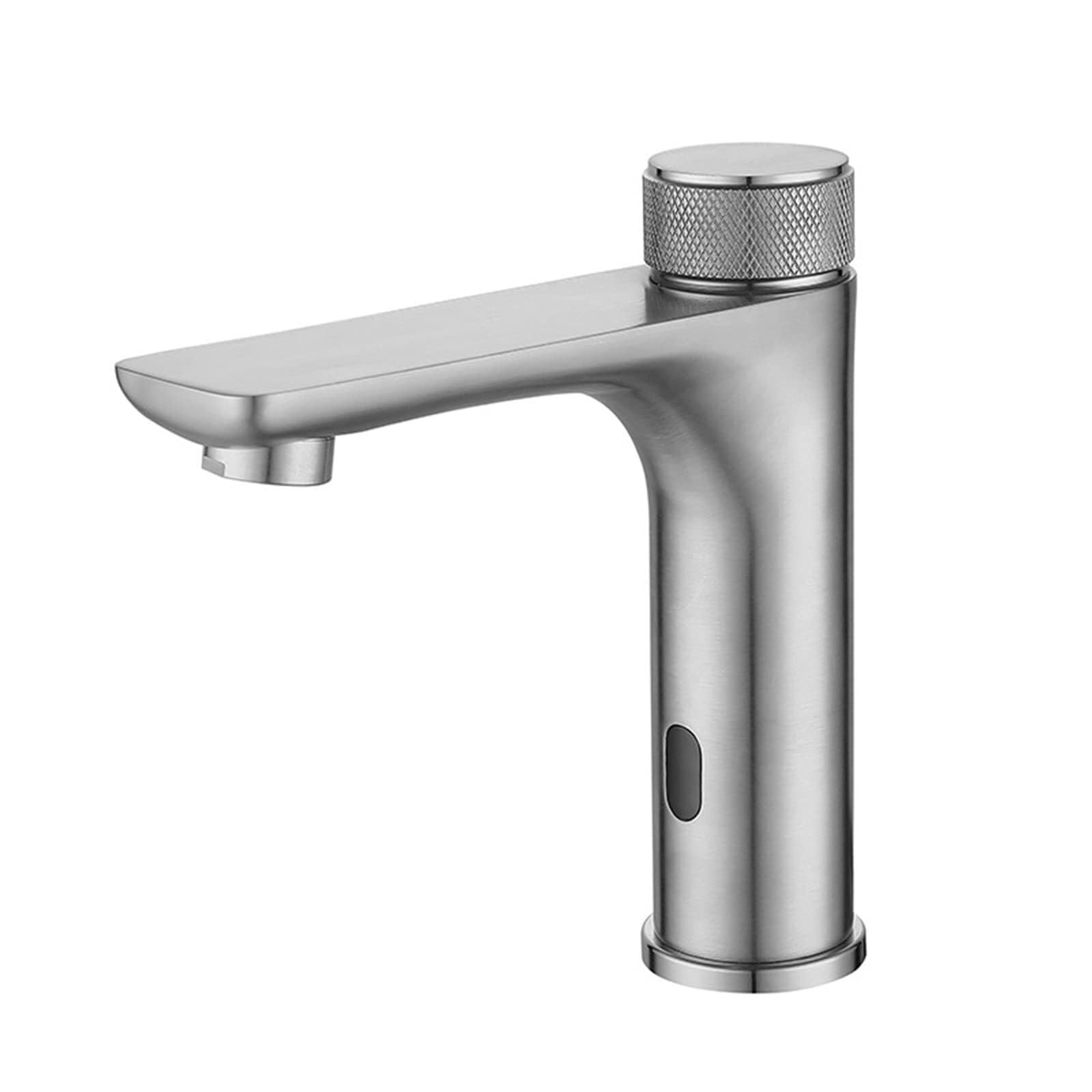 Automatyczna bateria umywalkowa łazienkowa z czujnikiem bezdotykowym szczotkowane wykończenie bateria mieszająca do toaletki obsługa bez użycia rąk nowoczesny design łatwa obsługa i higiena