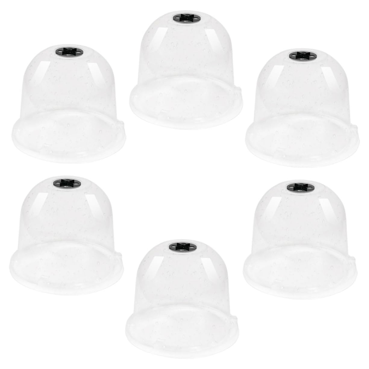 TOYANDONA 6 Piezas Cubierta de Plántulas Transparente de Plástico Campana para Plantas Cubierta Antihelada para Macetas Cúpula para Plantas de Jardín Protectora