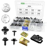 80 Stück Karosserieschrauben Set, Blechmutter Schraube Mutter Clip Kit, Metall U Typ Befestigungsclip, Hitzeschutzblech Befestigung, für Befestigen Reparieren Autoteil