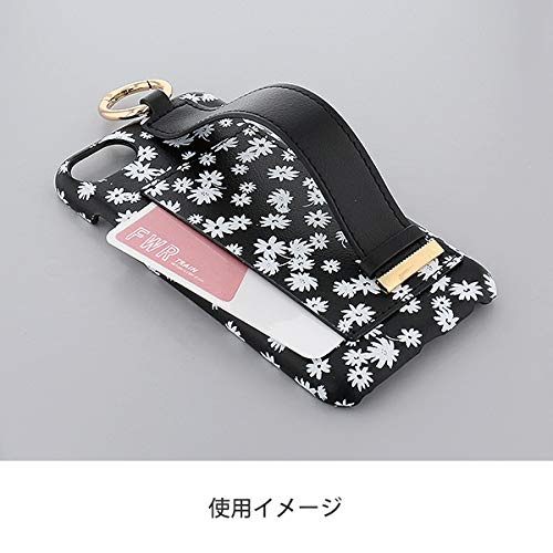 Amazon.co.jp: フラワーリング スマホケース シンプルロゴ バンド付き