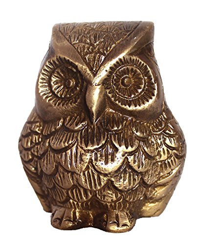 Estatua de Búho de Latón para Decoración de Mesa