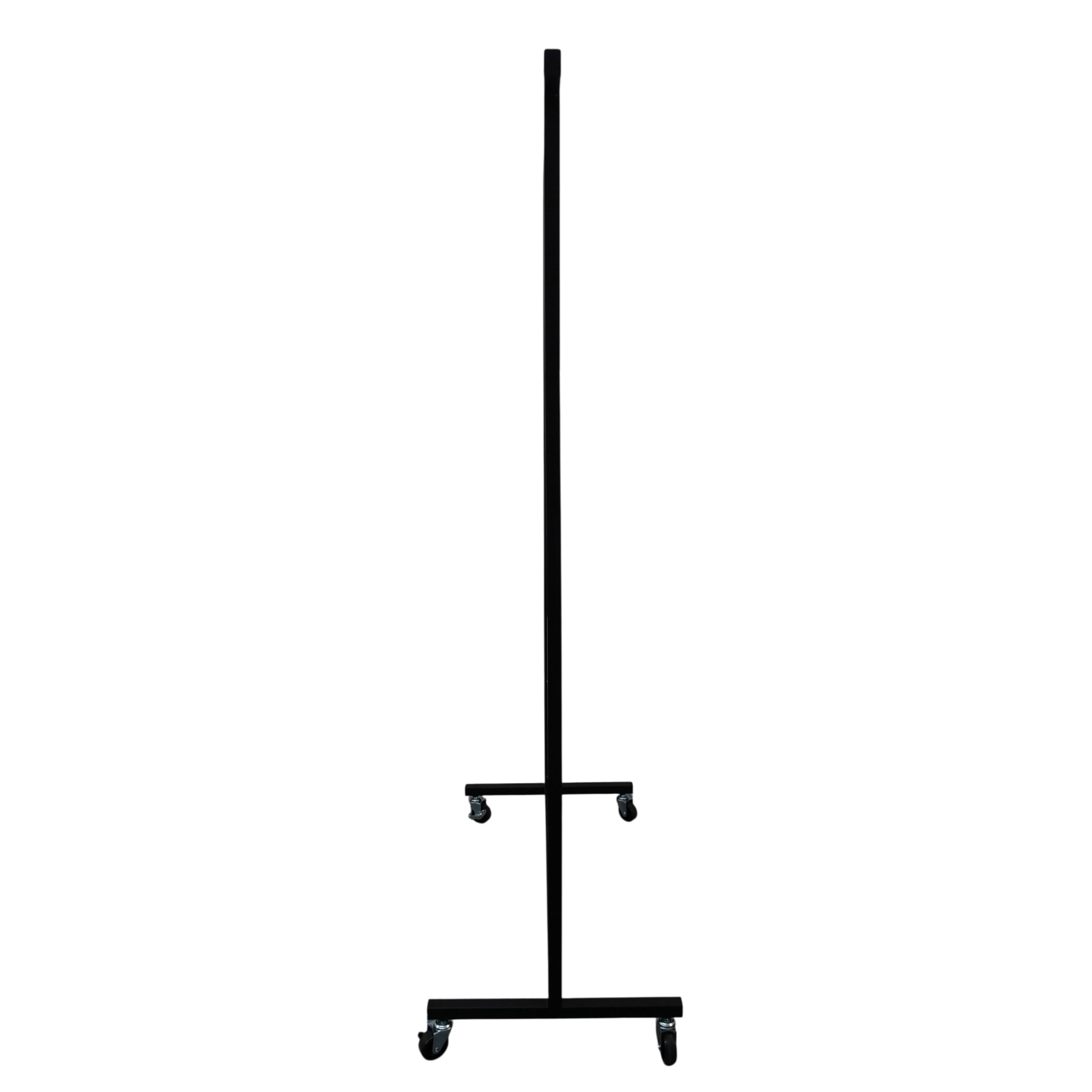 GERSO Kleiderständer auf Rollen Schwarz 90 cm, mobiler Garderobenständer aus Metall, Kleiderwagen für Boutique, Einzelhandel, Schlafzimmer & Showroom
