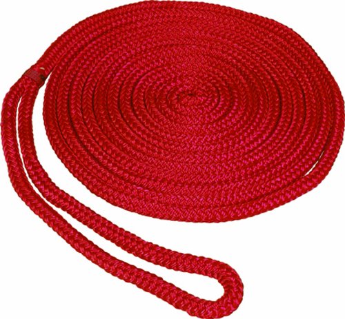 SeaSensePre-Spliced Double Braid MFP Dock Line, 1/2-Inch x 15-Feet, Red