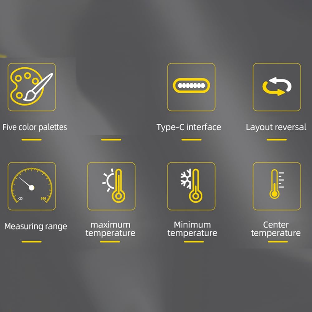 Mini cámara termográfica infrarroja USB, 20℃-1000℃, medidor de temperatura para control de aplicación OTG, termodetector multifunción
