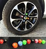 🚗Materiale: silicone, colore: arancione, rosso, verde, blu, copre i tuoi vecchi dadi o bulloni, rendi la tua gomma più bella dall'esterno.