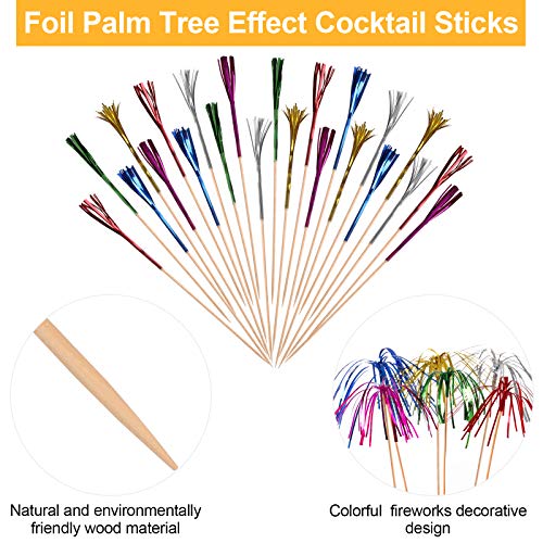 Hoiny 100 Stück Cocktail Picks Feuerwerk Sticks, Feuerwerk Sticks Cocktail Deko Benutzt für Cocktail Party Dekorationen… - Image 4