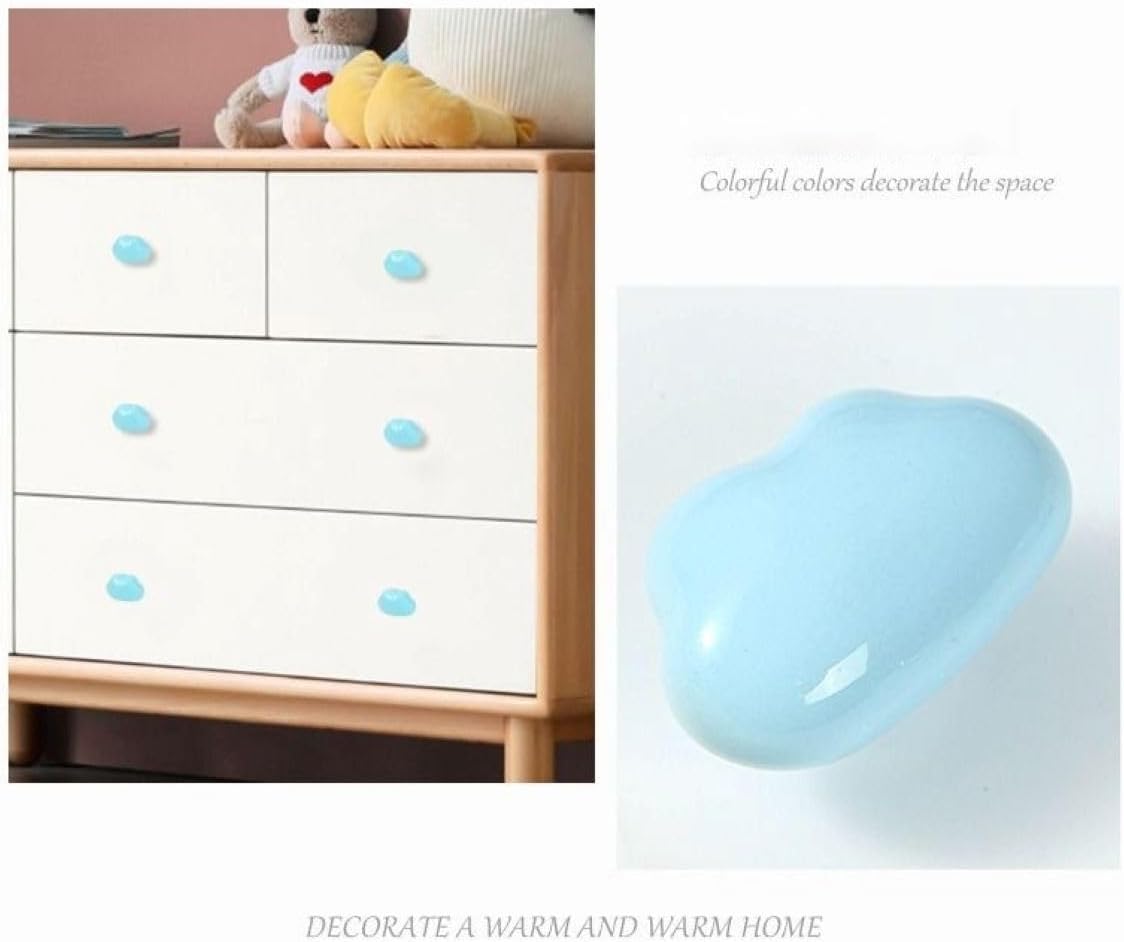 Droplet shape Ceramic Cabinet Knobs Vintage Door Knobs Drawer Dresser Cupboard Pull Handles for Home Kitchen (2, Pink)