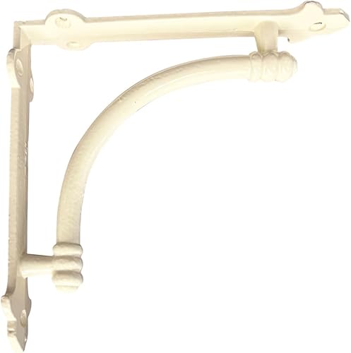 Miniatura 105 de NACH Soportes decorativos para estantes, paquete de 2 soportes de estante de hierro fundido de metal antiguo de 9.6 x 1.7 x 9.6 pulgadas, soportes