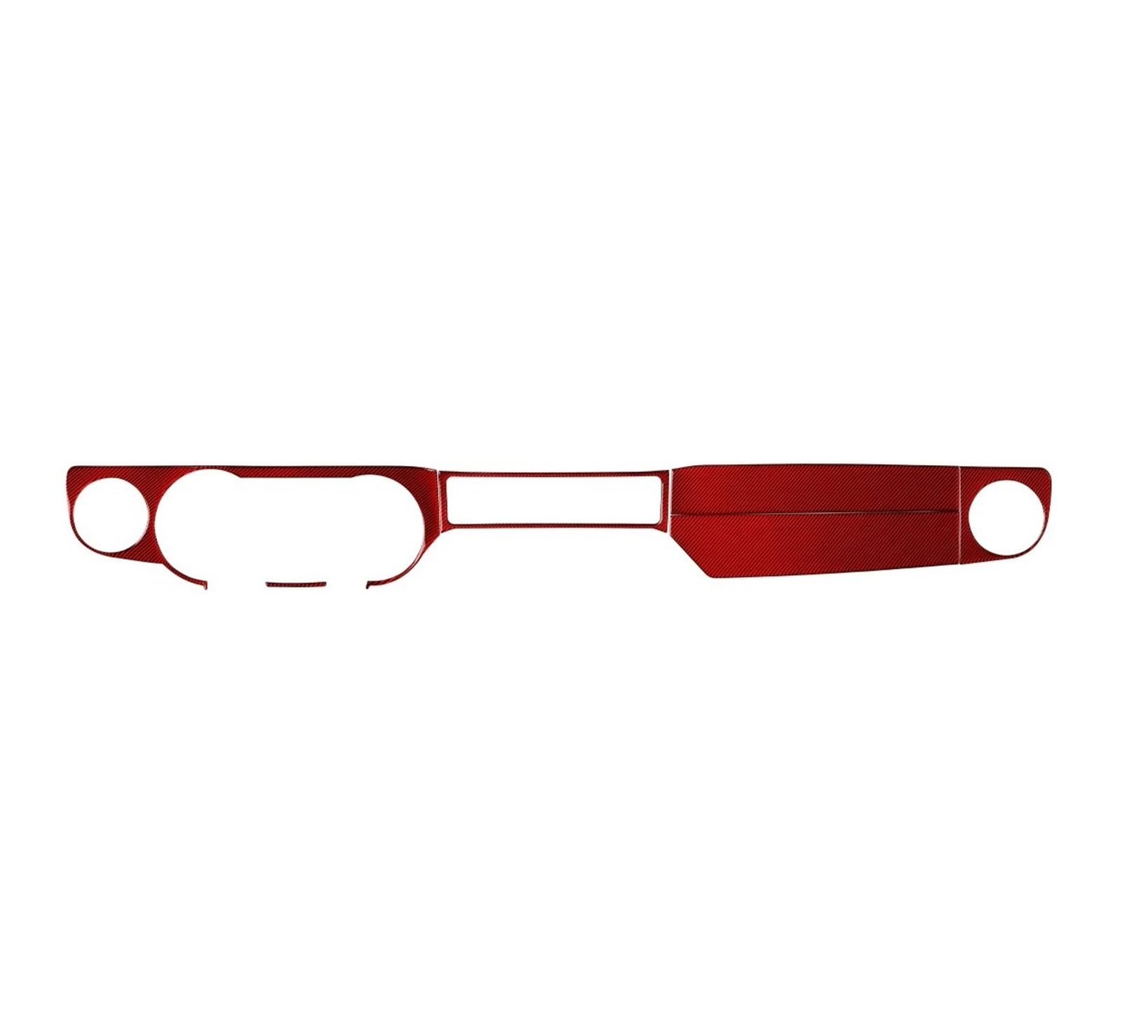Interior Styling Sticker Car Center Console Dashboard Panel Cover Sticker Trim for Mustang GT for Shelby 2010 2011 2012 2013 2014 Accessories Decoration(Red)