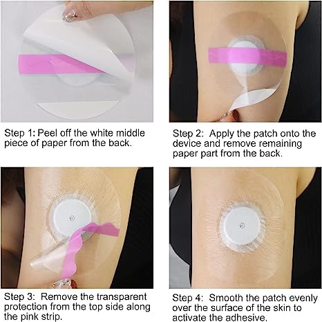 Freestyle Sensor Covers 40Pack Waterproof Libre Sensor Covers Without Glue On The Center 14 Days Long Stay #TOP6