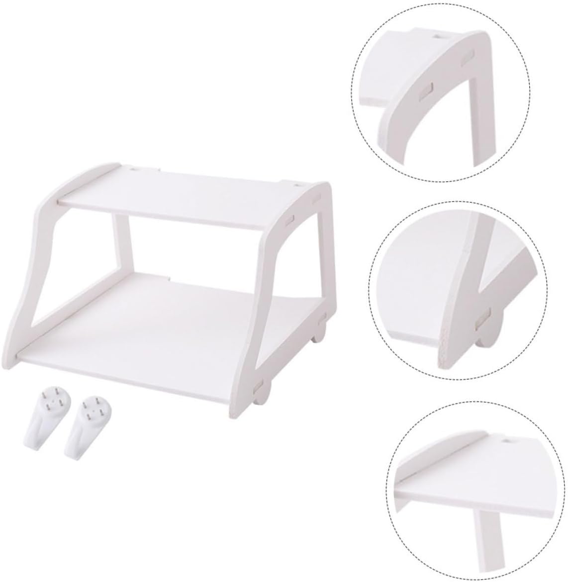 Holibanna Router Container Double-layer Storage Holder Wall Shelves Home Supplies
