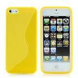 Neuware Handy Lux® Hülle TPU Silikon Case Schutz S-Line S-Style Cover Case für Apple iPhone 4 / 4S - Gelb