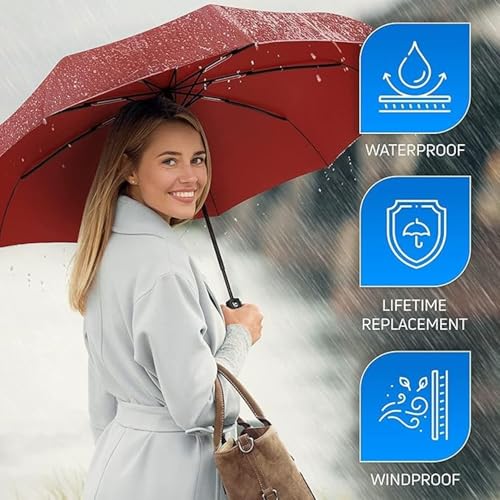 Image of SHOPPOFOBIX Umbrella, Umbrellas for Women, Umberallas for Rain Big Size Men, Umbrellas for Wind and Rain, Windproof Umberallas Large for Man, Women, Kids, Girls, Boys -8 FIBERGLASS RIBS