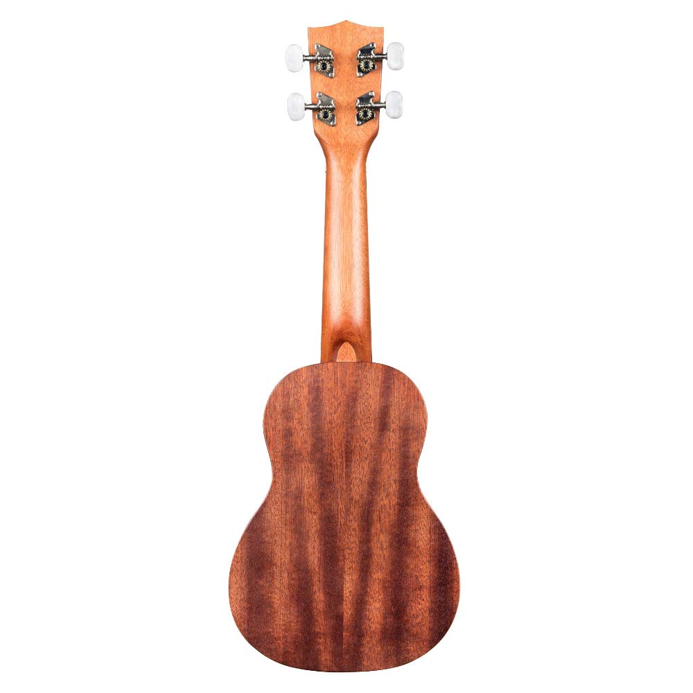 Kala KA-15S Ukulele Satin Mahogany Soprano Bundle with a Ukulele Tote Bag, Tuner, and Lumintrail Polishing Cloth - Image 5