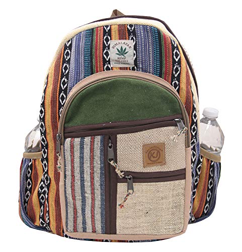 Kayjaystyles Natural Handmade Large Multi Pocket Hemp Nepal Backpack (Bkpk-7) #TOP1