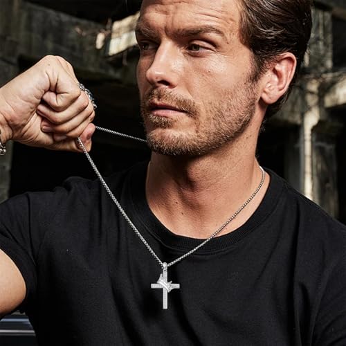 Cross Necklace 925 Sterling Silver Cross Necklace Cross Pendant Christian Religious Cross Jewelry Gifts for Men Women4