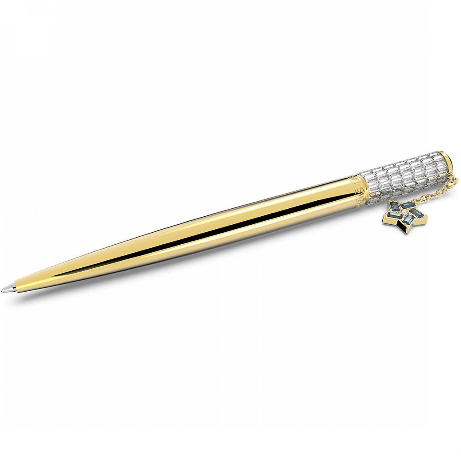 Swarovski Penna a sfera Celebration 2022, Stella, Bianco, Placcato color oro