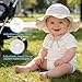 Zando UPF 50+ Baby Sun Hats 0-6 Months - Wide Brim Baby Bucket Hat 0-6 Months with Adjustable Strap Summer Newborn Infant Sun Hats for Babies 0-3M for Beach Pool Camping Walking Trips Party Beige XS
