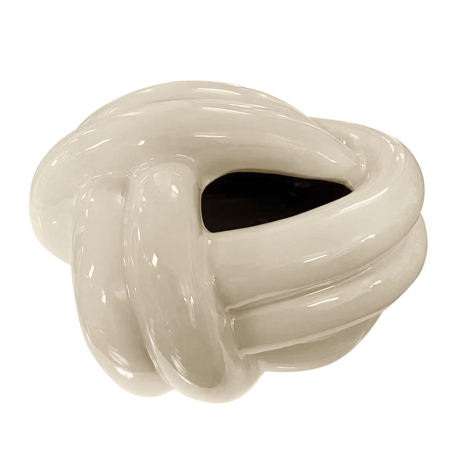 Ceramic Tissue Box Fun Knot Napkin Holder For Bathroom Countertop Home Office Tissue Container Decor