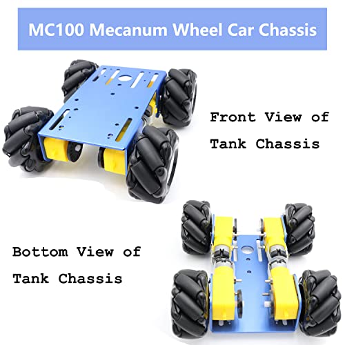Snapklik.com : Professional 60mm Mecanum Wheel Car Chassis MC100 For ...