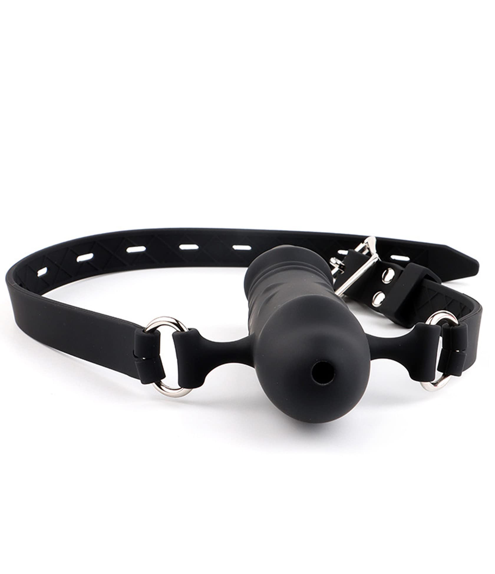 JINGHUA3 BDSM Consolador Mordaza Pene Boca Mordaza Consolador Anal Mordaza Ajustable con Consolador de Erótica Extrema para Mujeres y Hombres de Fiesta Bondage Coqueteo Juguete Sexual (Negro)