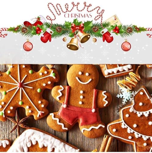 Christmas Cookie Cutter Set - Joyoldelf 5 Piece Stainless Steel Snowflake, Christmas Tree, Reindeer, Gingerbread Boy, Snowman for Kids