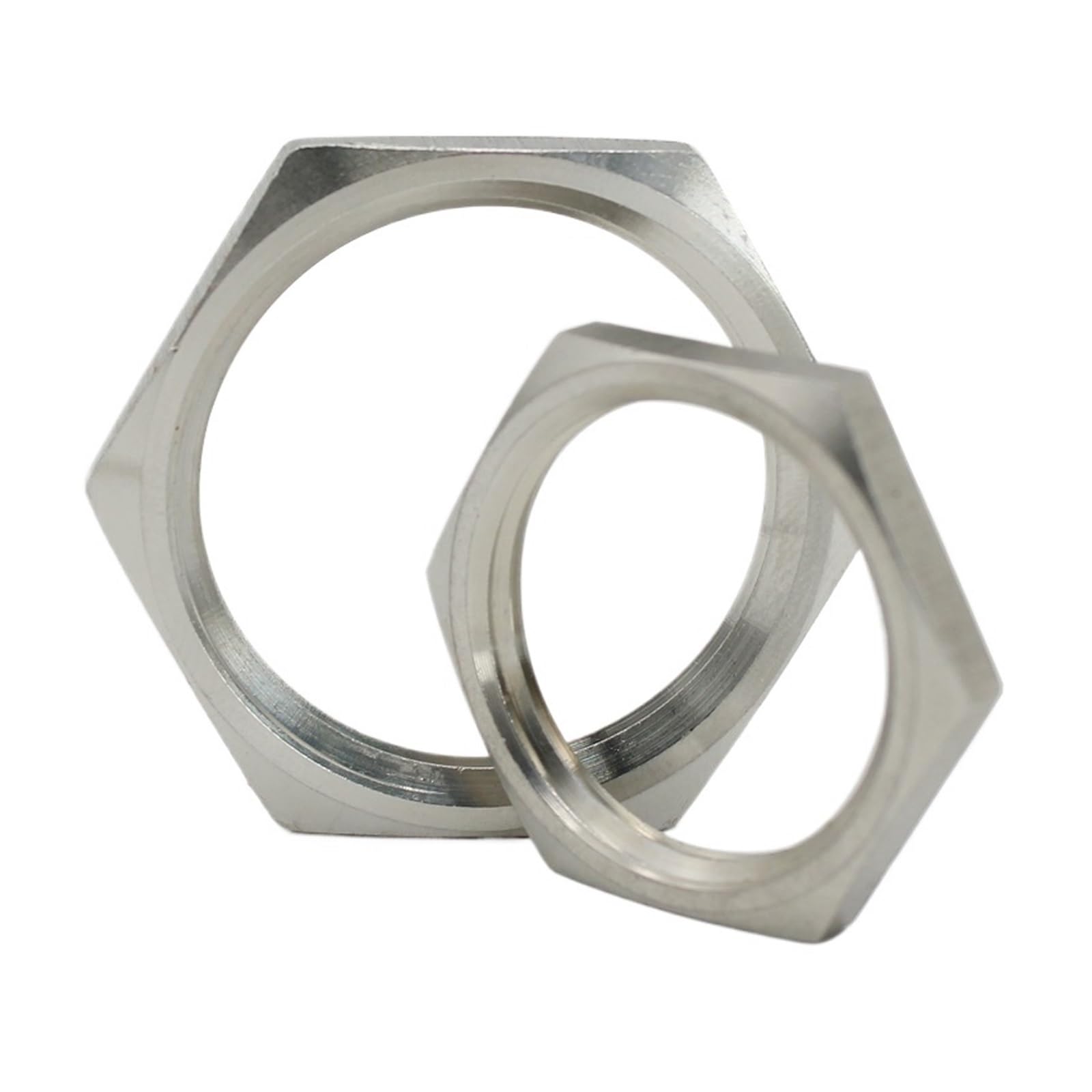 Stal nierdzewna 304 BSP Gwint wewnętrzny Blokada sześciokątna Cienka nakrętka 1/8 "1/4" 3/8 "1/2" 3/4 "1" 1-1/4" 1-1/2 "2" 3 "4" nakrętki(4 PCS_1-1/4")