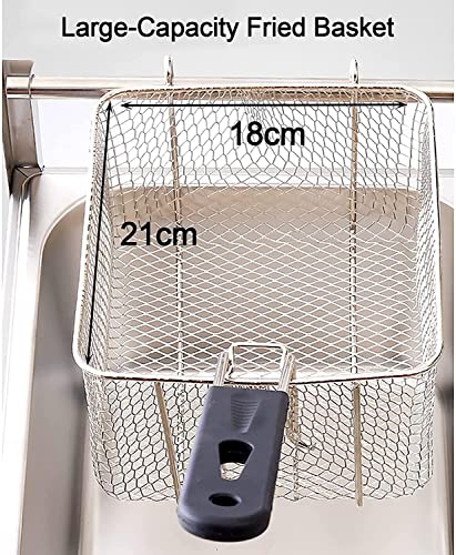 CHEMYO Kommerzielle Arbeitsplatten-Gasfritteuse, Edelstahl-Fritteuse mit abnehmbarem Korb, professionelle Gas-Arbeitsplatten-Küchenbratmaschine für Pommes, Donuts, Fisch, leicht zu reinigen – Bild 5