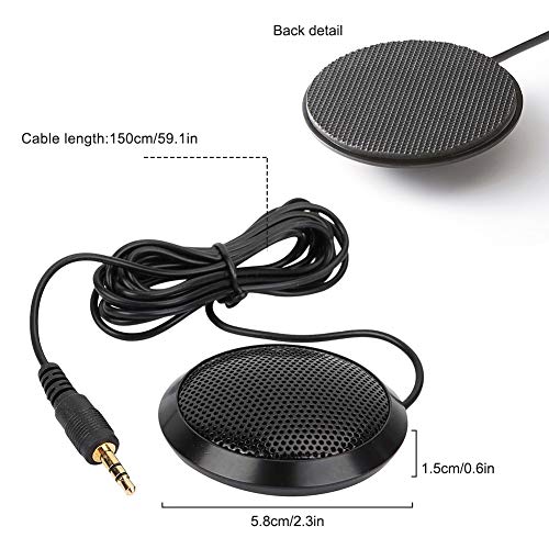 Mutocar Conference Microphone 3.5Mm, Desktop Microphone, Omnidirectional Condenser Boundary Pc Mic For Streaming, Voip Calls, Skype, Chatting (Windows/Mac) #TOP1