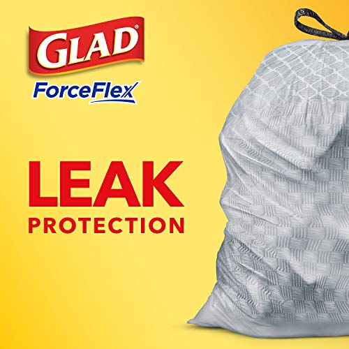Glad Forceflex Tall Kitchen Drawstring Trash Bags, 13 Gallon Trash Bag For Tall Kitchen Trash Can, Fresh Clean Scent To Eliminate Odors, 40 Count #TOP3