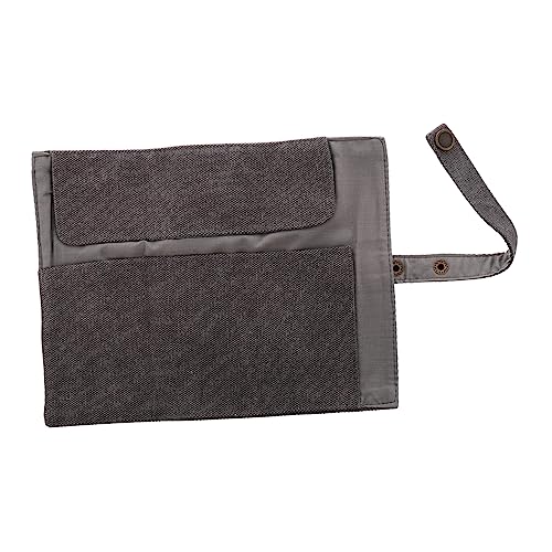 LIGIGWASH Bolsa Organizadora Para Correas y Relojes Inteligentes, Estilo Rollo, Lona Duradera, Lavable, Almacenamiento Compacto Para Viajeros, Capacidad Para 5 Relojes, Diseño Gris, Ahorro De Espacio