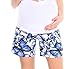 Produktbild MijaCulture Kurze Umstandsshorts Umstandshose mit Schmetterlingen für Sommer 4116 (XXL / EU44, Blau)
