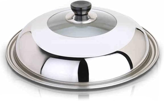 Hofumix Pot Lid Stainless Steel Universal Lid Pan Lid Utensil Lid Cover with Steam Vent 13.38in Small