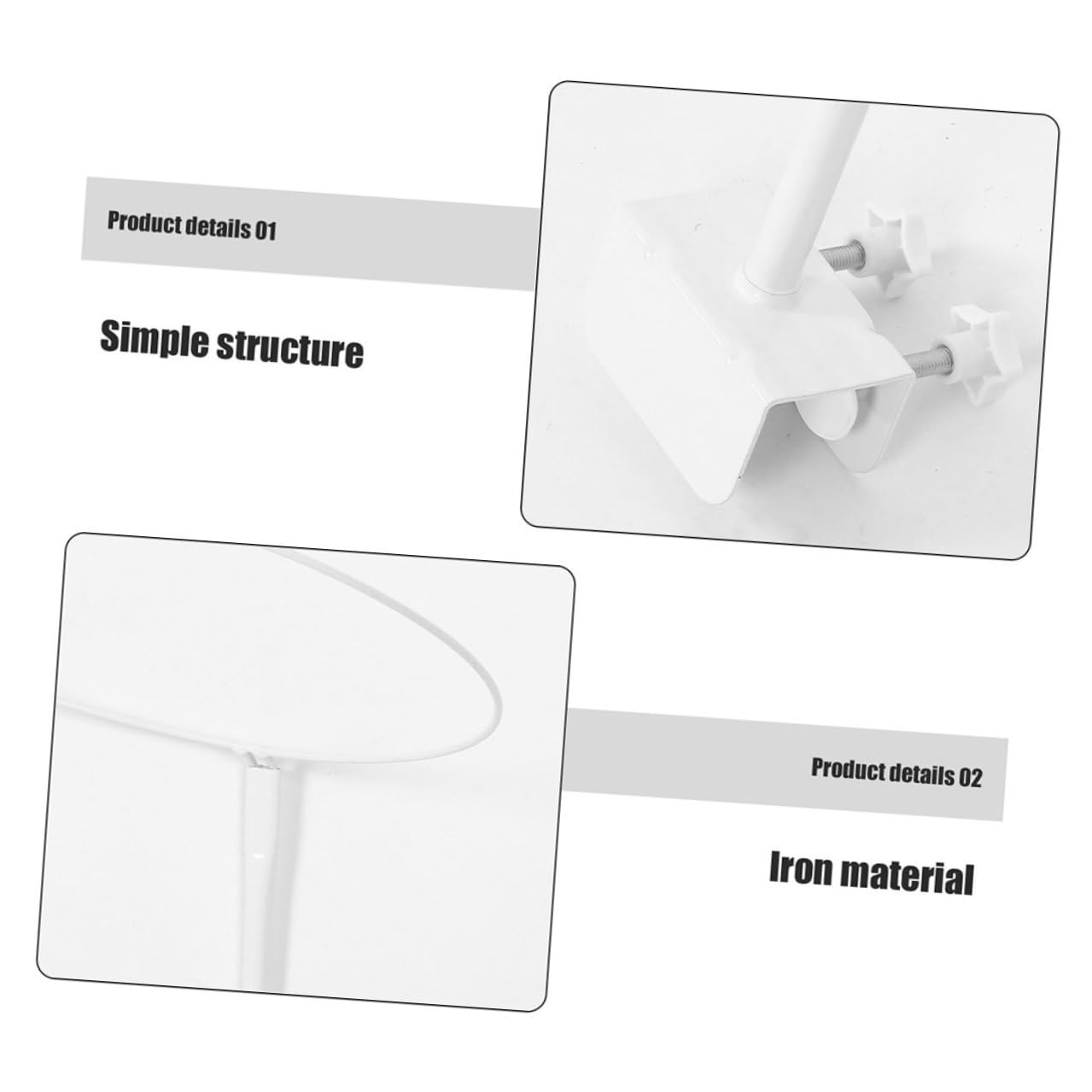 2 Juegos Soporte para Mosquitera de Cuna Ajustable Soporte de Hierro con Clips Dobles para Cuna de Niña Bastidor de Mosquitero Seguro para Cama Infantil y Camping Fácil