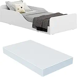 Cama Montessoriana Melissa Plus com colchão Multimóveis 100% Mdf Branca.
