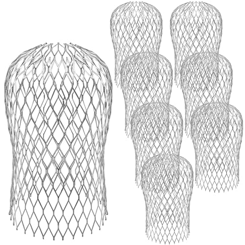 8pcs Aluminum Gutter Guard Screens - 6.69 * 3.93 Inch Durable Downspout Strainers for Leaf and Debris Protection Universal Fit for Rain Gutters