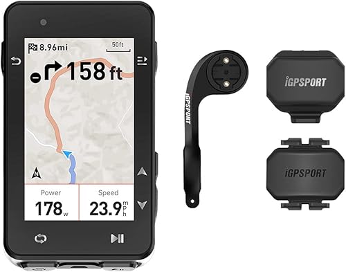 iGPSPORT iGS630 - Paquete de computadora de bicicleta, unidades GPS de ciclismo, impermeable, con pantalla a color de 2.8 pulgadas, navegación de
