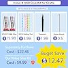 B7000 Adhesive Rhinestones Glue for Crafts, 2PCS 110ml / 3.7 fl oz with 5 Dotting Pen Tool, Wax Pencil and Tweezer, Jewelry Glue for DIY Craft, Makeup, Shoes, Jewelry Making, Nail Art
