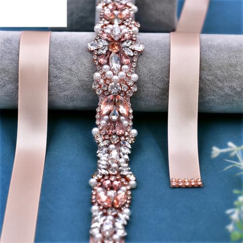 Wedding Dress Belt Bride Bridal Rhinestones Applique Formal Gown Bridesmaid Women Decoration4