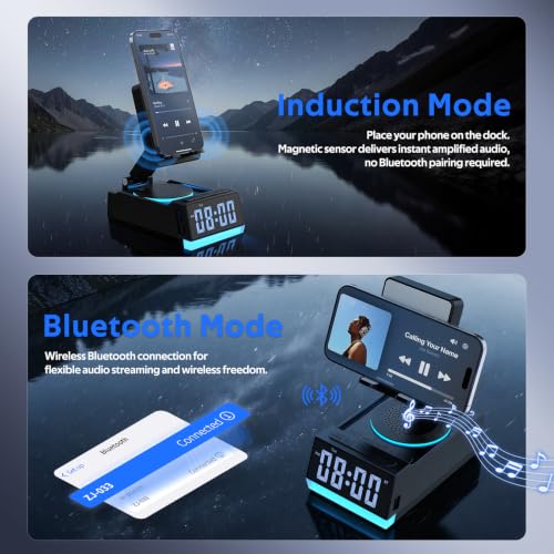 Image of Wireless Induction Speaker with Phone Stand, Birthday Gifts for Men Women