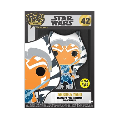 Funko Large Enamel Pin STAR WARS: CLONE WARS - Ahsoka Tano - AHSOKA Pins de Esmalte- Broche Coleccionable - para Mochilas Y Bolsos - Idea de Regalo- Mercancia Oficial - Movies Fans