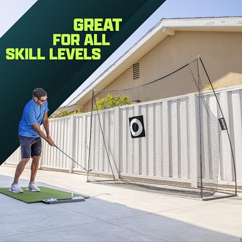 GoSports 10x7ft Black Golf Hitting Net