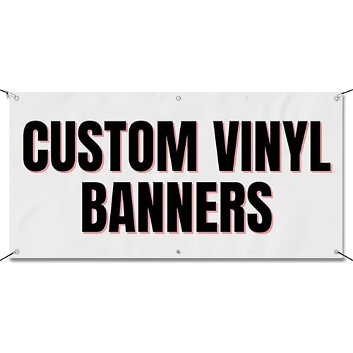 Custom 3x6 Indoor or Outdoor Heavy Duty Vinyl Banner for Business, Birthdays, Holidays, & Special Events (16, Ounces)