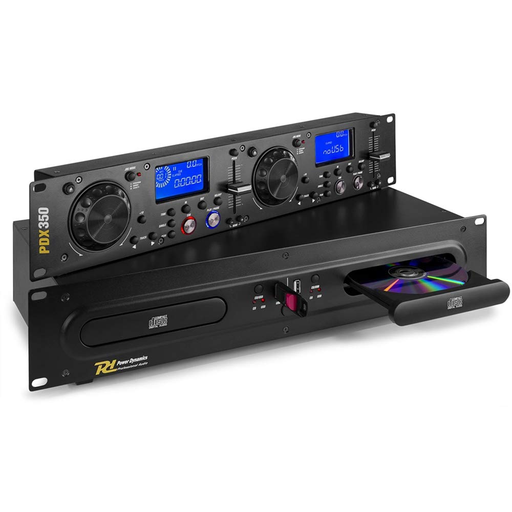 Power Dynamics PDX350 Doppel-CD-Player mit USB-MP3-Player