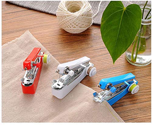 WOIWO 1 PCS Household Portable Mini Hand Sewing Machine Portable Pocket Outdoor Travel Small Sewing (Color is Distributed at Random)