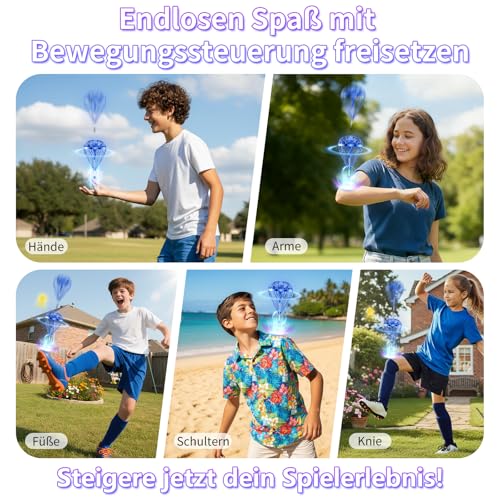 Fliegender Ball Lite Spielzeug, Mini Drohne KI-Bewegungssteuerung & 360°-Flip, Wiederaufladbare Drohne für Kinder & Erwachsene,Spinner-Ball geschenk für Jungen und Mädchen ab 6 7 8 Jahren
