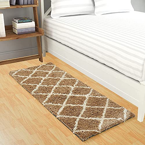 Image of 1.5x3 feet Soft Runner Rug for Living Room and Bedroom, Modern Indoor Floor Carpet with Non-Slip Backing, Comfortable Decorative Home Decor Rug, Easy Clean & Durable- (Beige B, Rectangular)