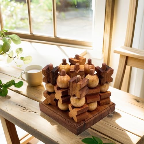 Tic-Tac-Toe 3D Strategy Wooden Game miniatura 6