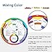 Mcbazel 3 Pieces Artist Color Mixing Guides Wheel, Paint Mixing Learning Art Teaching Tool & Theory Chart for Painting, Makeup, Tattoo Design - Large & Pocket Sizes for Studio & Class (3 Sizes)