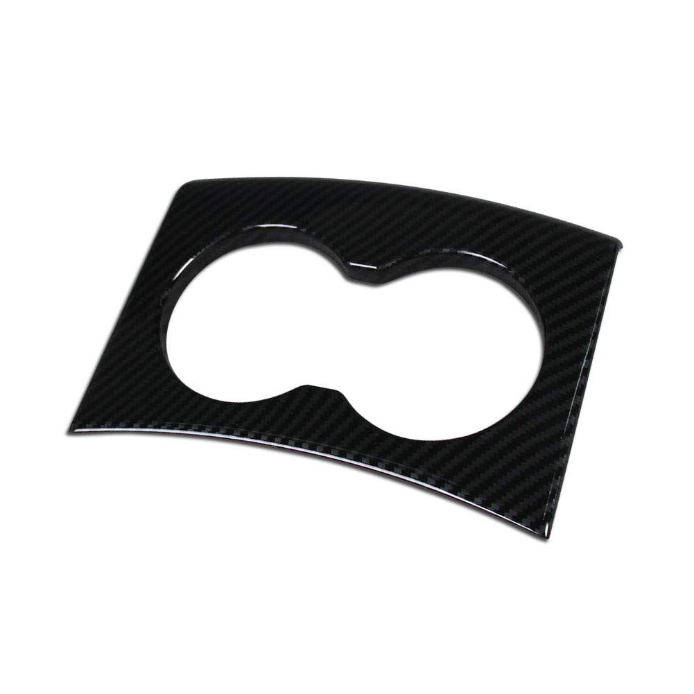 RQING for Tesla Model X 2016 2017 2018 2019 2020 Interior Cup Holder Cover Trim Carbon Fiber Pattern
